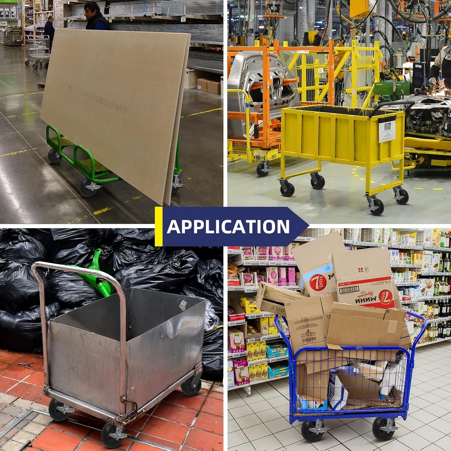 Heavy Duty Plastic Wheel 6"x2"