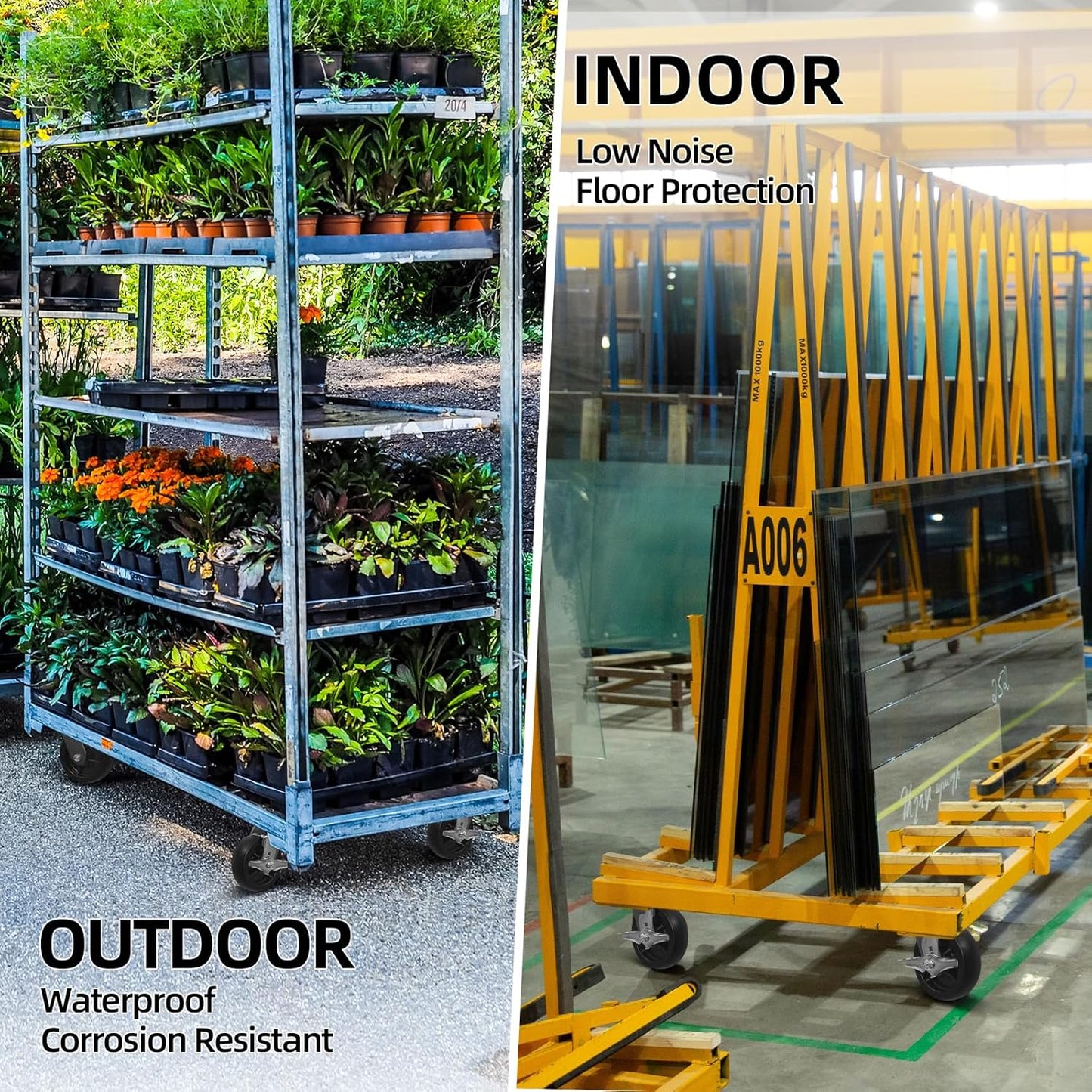 Heavy Duty Plastic Wheel 6"x2"