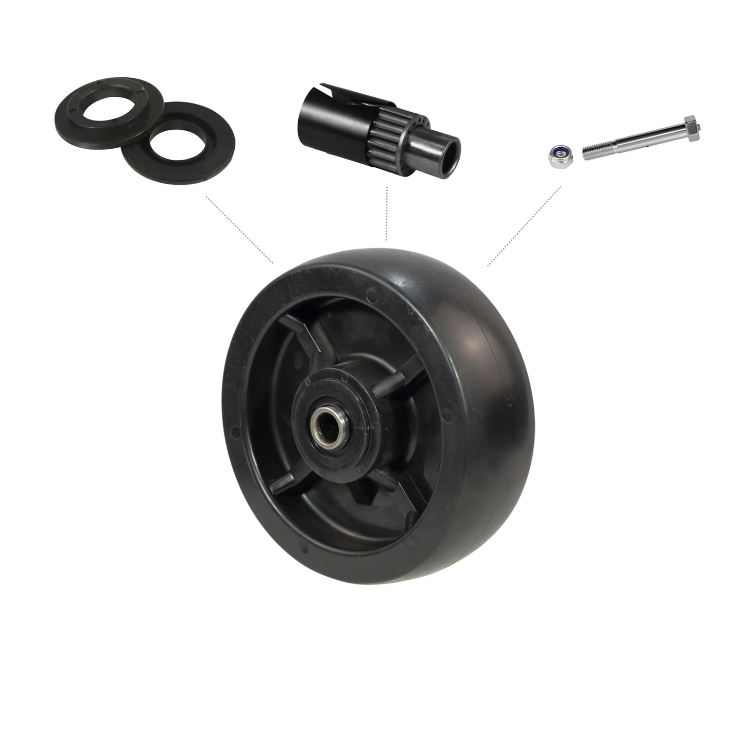 Heavy Duty Plastic Wheel 6"x2"